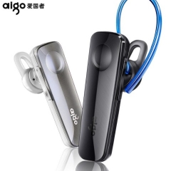 Aigo/爱国者 A10蓝牙耳机4.0运动双耳无线通用型耳塞挂耳式迷你 白色