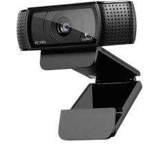 罗技  C920 高清网络主播专用摄像头 1280×720 自动对焦 黑色
