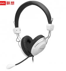联想(Lenovo) P702耳机/耳麦头戴式 线控笔记本电脑耳麦带话筒 麦克风游戏/音乐耳机 白色