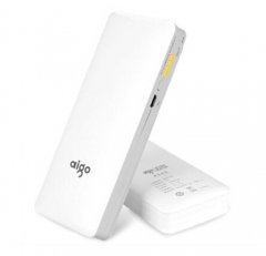 爱国者（aigo）D12 10000毫安小巧充电宝手机平板 安卓 苹果 通用可定制移动电源 白色