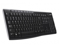 罗技 （Logitech）K270 无线键盘 家用办公台式机笔记本无线键盘 迷你紧凑超薄静音键盘 黑色