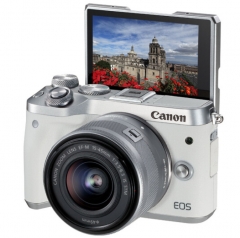 佳能（Canon）EOS M6（15-45镜头）白色微单套机（2420万像素 触控翻转LCD 全像素双核对焦）