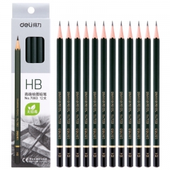 得力(deli)安全石墨铅芯素描绘图HB铅笔 12支/盒7083