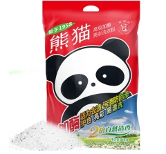 熊猫PANDA 洗衣粉 高级加酶 活力去渍防回渗 亮彩护色 无磷型 大袋装 5kg/袋